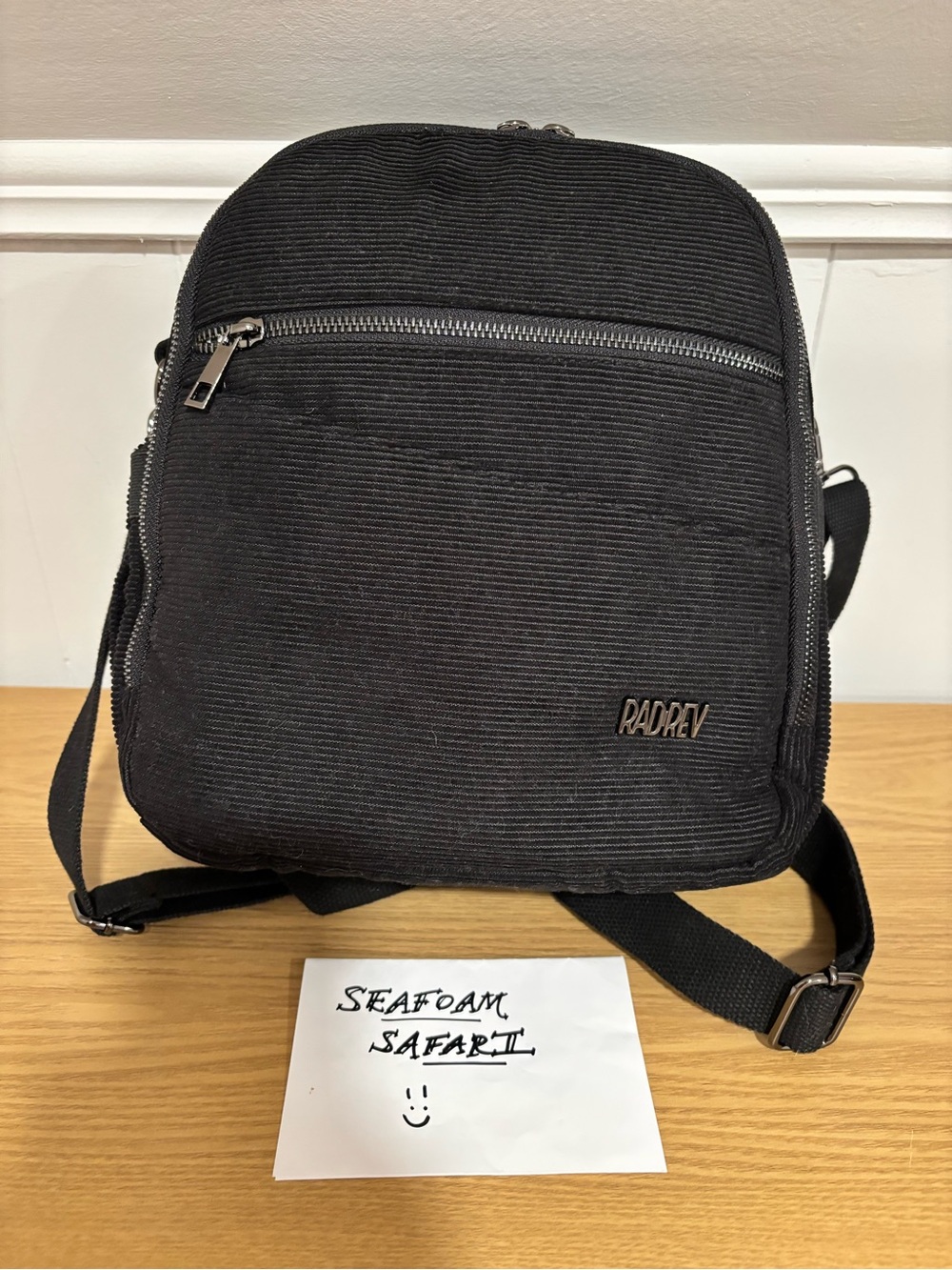 NWOT Rad Rev The 1 Mini Convertible Corduroy Backpack
